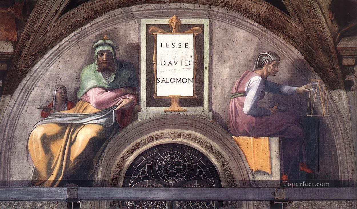 LunetteXI Sistine Chapel High Renaissance Michelangelo Oil Paintings